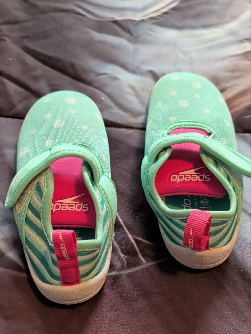 Speedo Kids Water Shoes - Mint Green with Pink Accents
